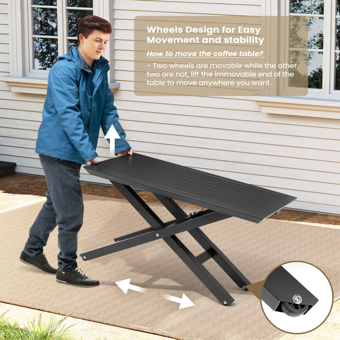 Red Barrel Studio® Lift-top Outdoor Coffee Table | Wayfair